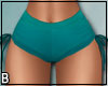 Shorts Teal Tie