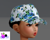 blue floral cap
