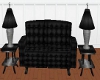 SG Sofa With Lamps Black