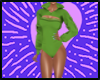 Green Hoodie Jumpsuit