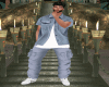 BLUE CARGO PANTS