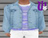 Stripes Top + Jacket blu