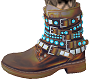 beaded boots brown