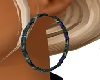 Blue Hoop Earrings