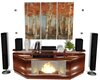 wall unit with fireplace