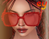 red glitter sun glasses