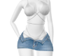 white jean short fit