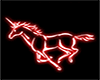 Animated neon unicorn
