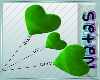 green heart baloons