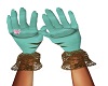 Burlesque Aqua Gloves