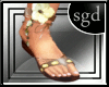 !SGD Floral Sandals Brwn