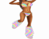 sexy rave rainbow outfit