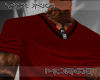 YH | Red V Neck Shirt
