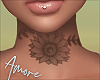! Sunflower Neck Tattoo