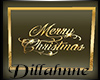 Gold MerryChristmas Sign