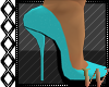 Turquoise Glitter Heels