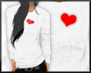 Heart sweater white fem