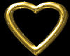 sticker heart gold