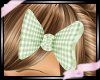 *SS* Green Gingham Bow