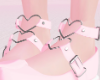 Dolls Pink Heart Shoes