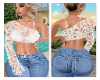 Cropped renda branca