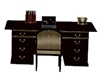 desk with gold accents