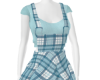 Blue Plaid Overall Skirt