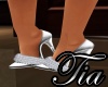 Tia LEATHER PUMPS SILVER