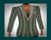 green stripe suit jacket