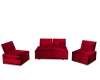 Red/Black Couch/Chairs