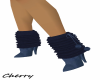 Navy Blue Sweater Boots