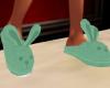 ~TQ~green bunny slippers