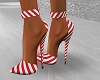 Red & White Candy Heels