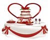 RED WEDDING CAKE TABLE