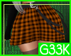 [G] Checker Skirt Orange