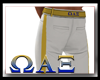 OAX White Pants Gold Str