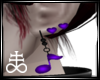 Purple Love Music Earrin