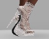 Sexy White Glitter Boots