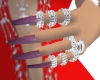 Shiny Purple Long Nails