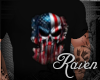 *R* American Flag Skull