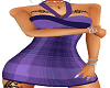 {D}Purple Plaid Dress