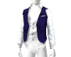 Navy vest white shirt