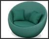 Teal Wicker Chair ~