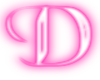 d neon letter