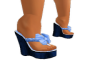 Blue Bow Sandals