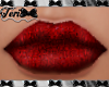 Deep Red Sparkle Lipstic