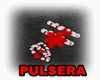 SILVER & RED PULSERA