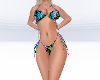 Black tropical Bikini