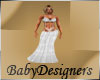 Babys White Party Gown