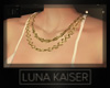 Necklace golden duo